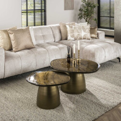 Hoyz salontafel eclipse set-2 antiek finish