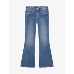 Guess Meisjes spijkerbroek denim flare rhinestones blue iridescent was