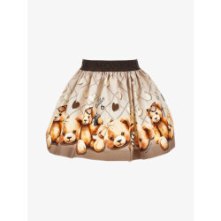 Monnalisa Meisjes rok teddy panna marrone