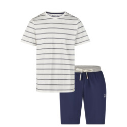 Phil & Co Heren shortama korte pyjama set gestreept