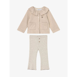 Mayoral Meisjes set rib knit sand