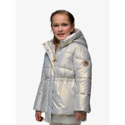 Le Chic Meisjes winterjas billie foil dots peplum