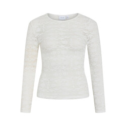 Vila Vivelina ls lace top off-white