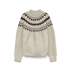 Vero Moda vmvivian ls highneck pullover 10335032 birch