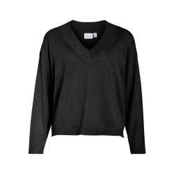 Vila viginny v-neck l/s glitter knit top 14110464 -