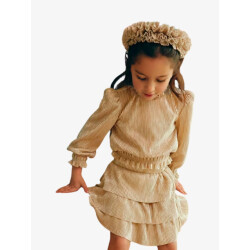Abel & Lula Meisjes set rok pleated knit