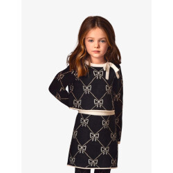 Abel & Lula Meisjes set rok tricot zwart