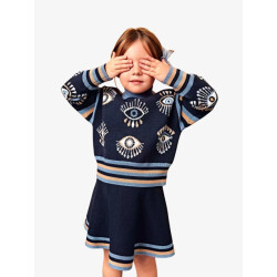 Abel & Lula Meisjes set rok knit jacquard