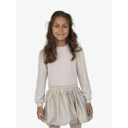 Le Chic Meisjes jurk salloon knit glitter cafe au lait