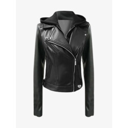 Guess Meisjes jacket faux leather zwart