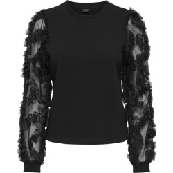 Only Onllavin l/s o-neck mix cs swt black/black mesh sl