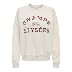 Jacqueline de Yong mesa l/s o-neck emb sweat jrs no 15370526 oatmeal champs cabarnet