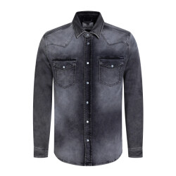 Gabbiano Heren overhemd jogg denim 335734 204 dark grey