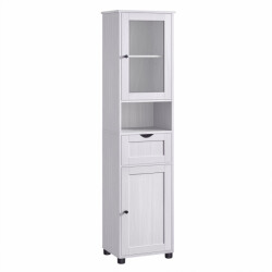 CaliCosy Petite colonne de rangement 2 portes, 1 tiroir et 1 niche h165 cm
