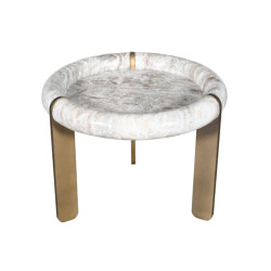 Signature Kleine salontafel van marmer en metaal prosper