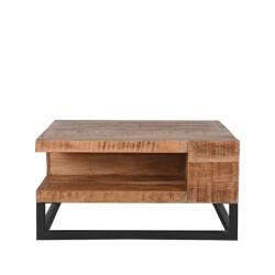 Label51 Salontafel cube 80x80x40 cm rough mangohout