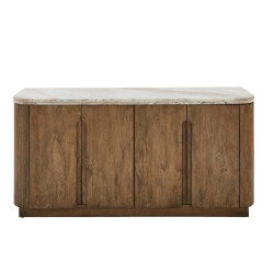 Signature Dressoir van massief hout en marmer buren