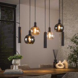 Hoyz hanglamp sfera tricolore 4+3-lichts artic