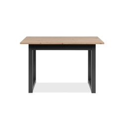CaliCosy Uitschuifbare eettafel in eiken- en antracietkleur l120/160 cm denver