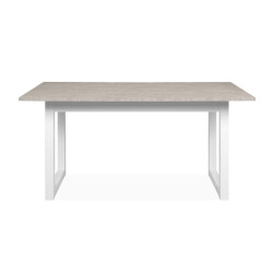 CaliCosy Uitschuifbare eettafel travertin en wit l160/200 cm houston