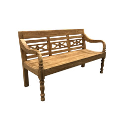 Livingfurn tuinbank station kasar 150x90x55 cm teakhout