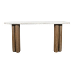 Signature Consoletafel van massief hout en marmer buren