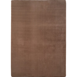 Muratap Joy effen soft vloerkleed – 100% polyester – anti-slip bruin- 60x100 cm