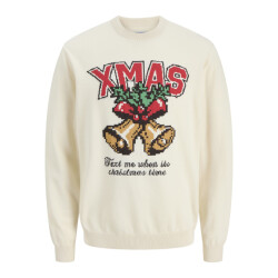 Jack & Jones Heren kersttrui jorholiday off-white