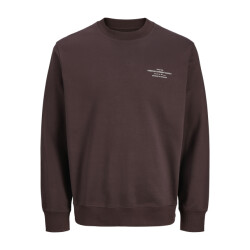 Jack & Jones jprblachad branding sweat crew neck 12261386 chocolate plum