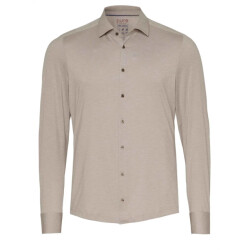 Pure 4030-21750 210 effen beige heren overhemd lange mouw