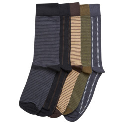 Urban Classics Uniseks sokken met stippen en strepen voor volwassenen (5-pack)