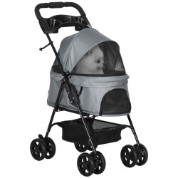 4goodz Hondenbuggy met zonnedak en opbergnet tot 4 kg -