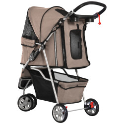 4goodz Luxe hondenkar hondenbuggy met verstelbare stuurhoogte -