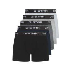 G-Star Heren boxershorts trunks maize 5-pack mulitpack zwart/grijs/wit/blauw
