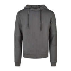Phil & Co Heren lounge jacquard sweat hoodie antraciet