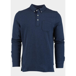 Bos Bright Blue Scotland blue polo lange mouw smith polo ls pique 25308sm41sb/290 navy