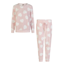 By Louise Dames huispak fleece broek + sweater hartjes