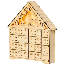 4goodz Adventskalender met led-verlichting 24 laden 26x30 cm