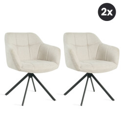 Multifurn 2x eetkamerstoel jesse linnen