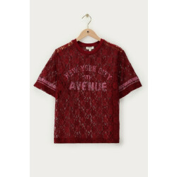 My Jewellery Donkerrode kant top 'new york' bordeaux