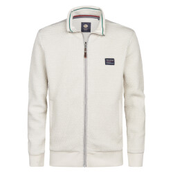 Petrol Industries men sweater collar zip m-3050-swc343 0009 antique white melee