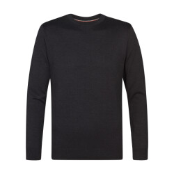 Petrol Industries men knitwear round neck basic m-ros-kwr201 9111 deep black
