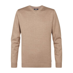 Petrol Industries men knitwear v-neck basic m-ros-kwv200 7140 oak