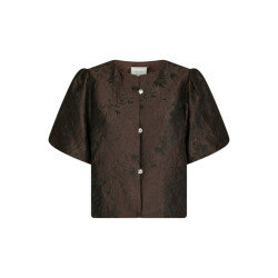 Neo Noir aisa brocade blouse 1669 676 dark brown