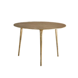 Signature Kleine bijzettafel in aluminium met een afwerking in verguld messing moon