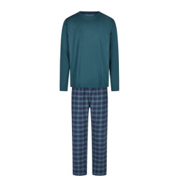 Phil & Co Lange heren pyjama set met flanellen pyjamabroek