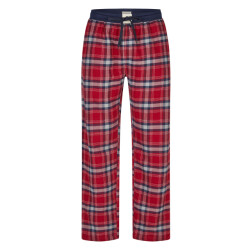Phil & Co Heren pyjamabroek lang flanel geruit rood