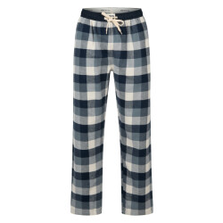 Phil & Co Heren pyjamabroek lang flanel geruit blauw