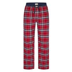 Phil & Co Heren pyjamabroek lang flanel geruit rood