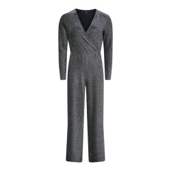 Only Onlrich ls glitter jumpsuit jrs zilverkleurig